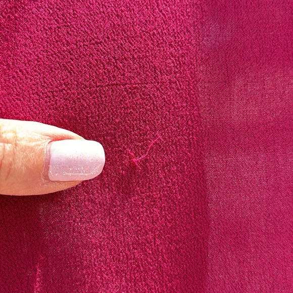 Merlot red boho crochet open short sleeve cardigan - Picture 5 of 6